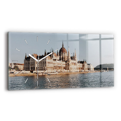 Ceas orizontale de perete din sticlă Parlamentul de la Budapesta
