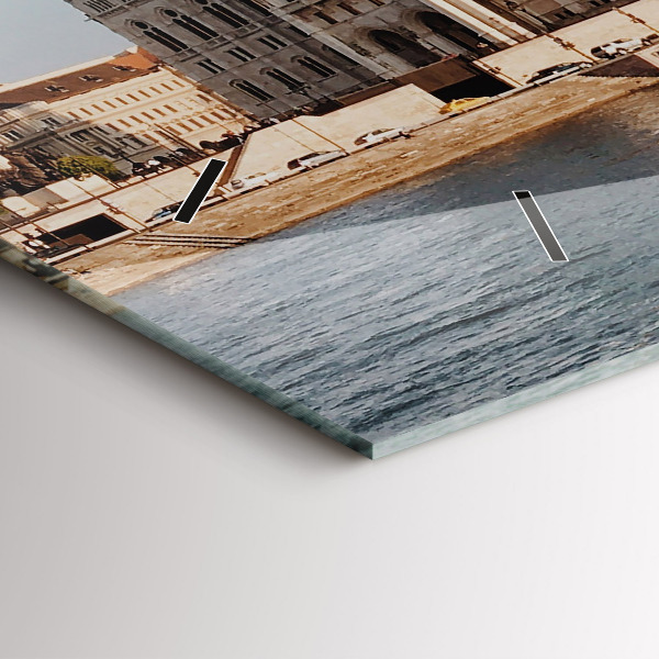 Ceas orizontale de perete din sticlă Parlamentul de la Budapesta