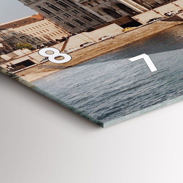 Ceas orizontale de perete din sticlă Parlamentul de la Budapesta