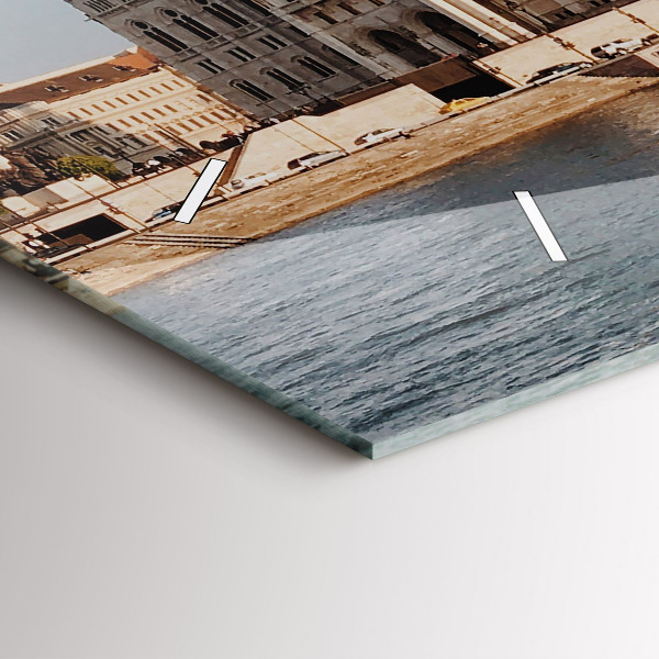 Ceas orizontale de perete din sticlă Parlamentul de la Budapesta