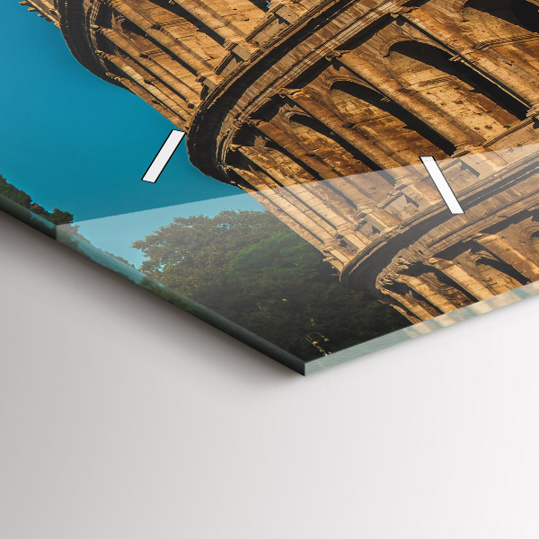 Ceas orizontale de perete din sticlă Colosseumul din Italia