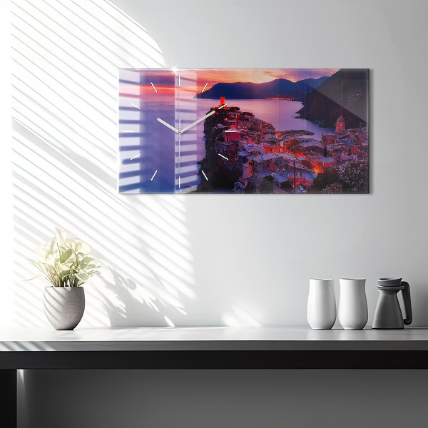 Ceas orizontale de perete din sticlă Inscripția amintirilor