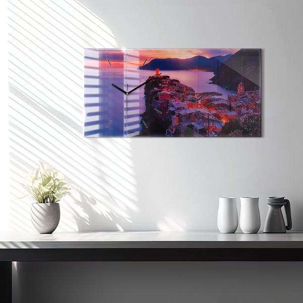 Ceas orizontale de perete din sticlă Inscripția amintirilor