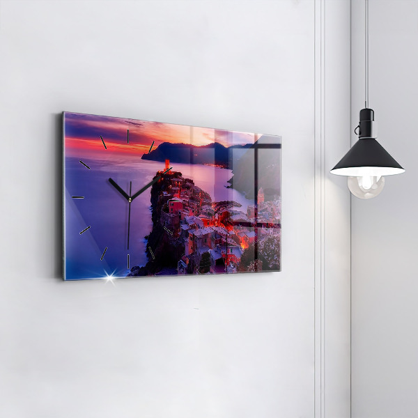 Ceas orizontale de perete din sticlă Inscripția amintirilor