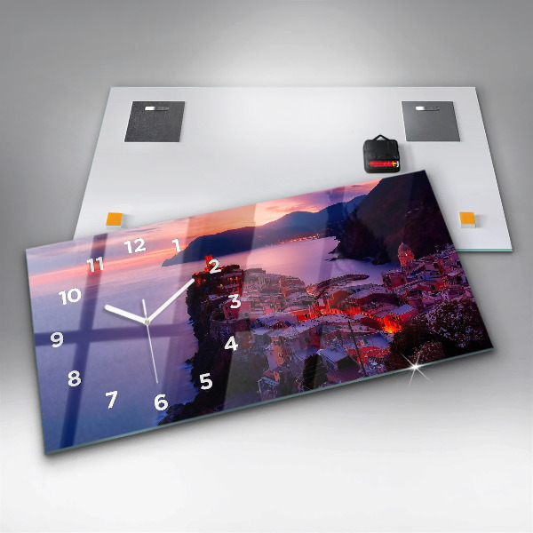 Ceas orizontale de perete din sticlă Inscripția amintirilor