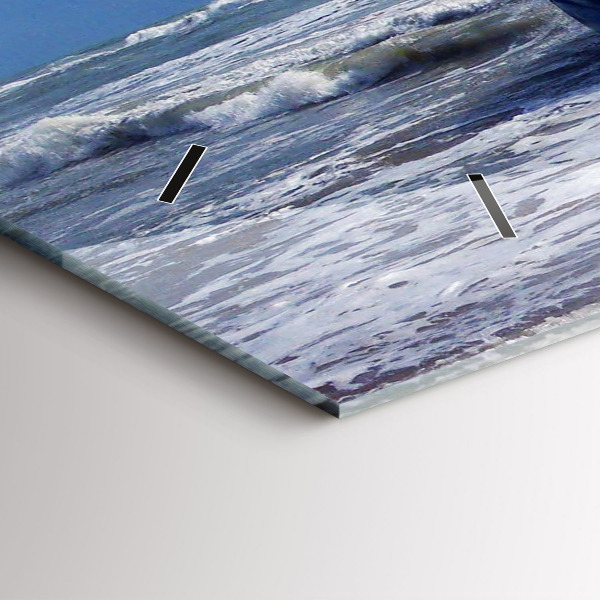 Ceas orizontale de perete din sticlă Nava cu apă scufundată