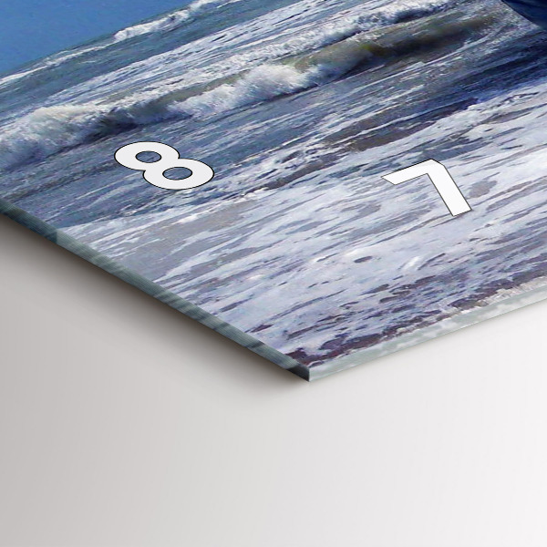 Ceas orizontale de perete din sticlă Nava cu apă scufundată