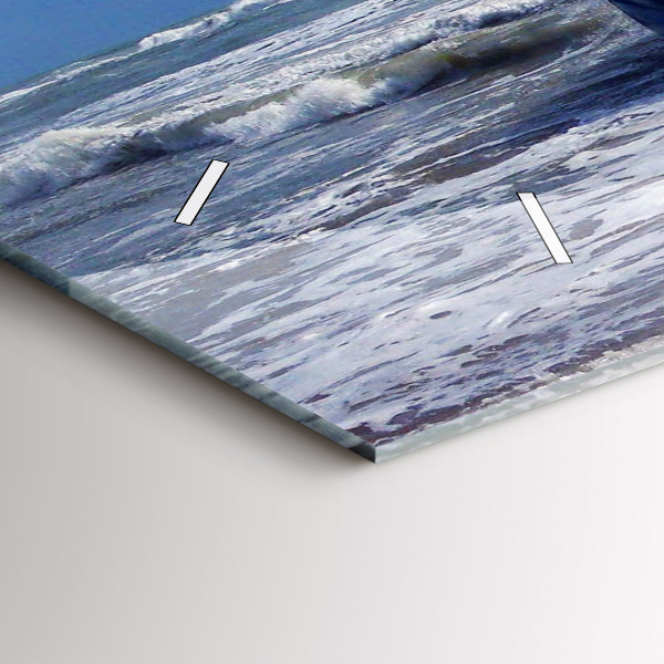 Ceas orizontale de perete din sticlă Nava cu apă scufundată