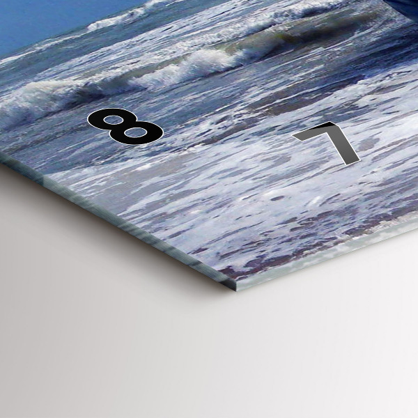 Ceas orizontale de perete din sticlă Nava cu apă scufundată