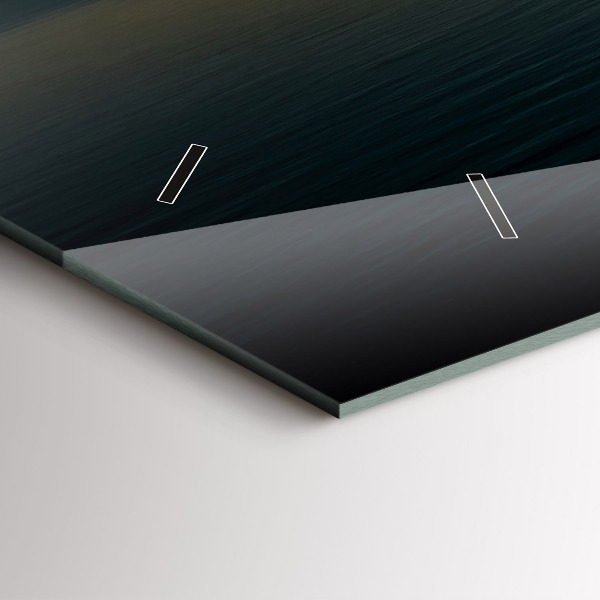 Ceas orizontale de perete din sticlă Peisaj la răsărit