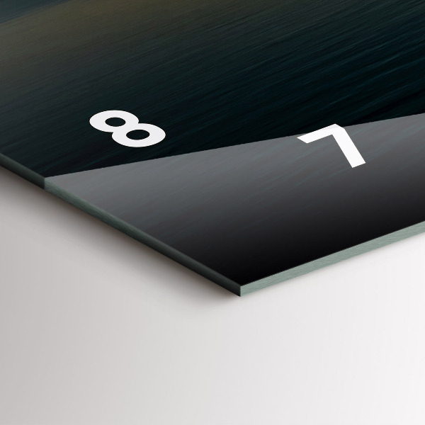 Ceas orizontale de perete din sticlă Peisaj la răsărit