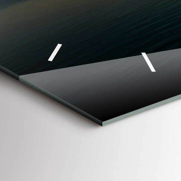 Ceas orizontale de perete din sticlă Peisaj la răsărit