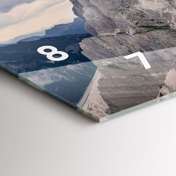 Ceas orizontale de perete din sticlă Munții stâncoși