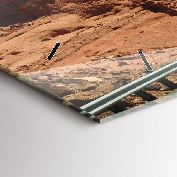 Ceas orizontale de perete din sticlă Route 66 în SUA