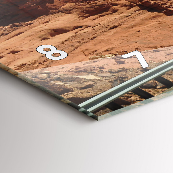 Ceas orizontale de perete din sticlă Route 66 în SUA