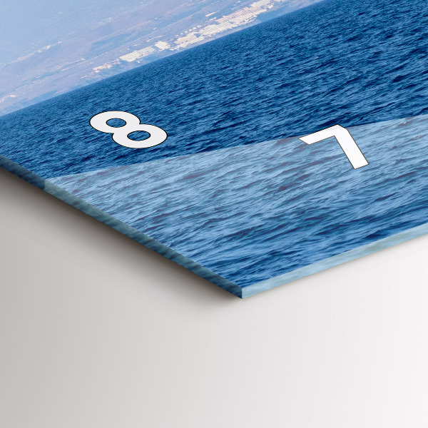 Ceas orizontale de perete din sticlă Yacht în Tenerife