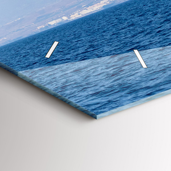 Ceas orizontale de perete din sticlă Yacht în Tenerife