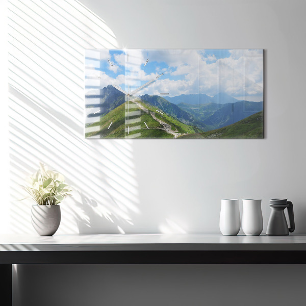 Ceas orizontale de perete din sticlă Kasprowy Wierch Zakopane