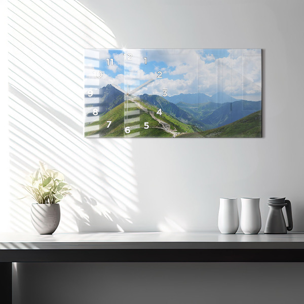 Ceas orizontale de perete din sticlă Kasprowy Wierch Zakopane