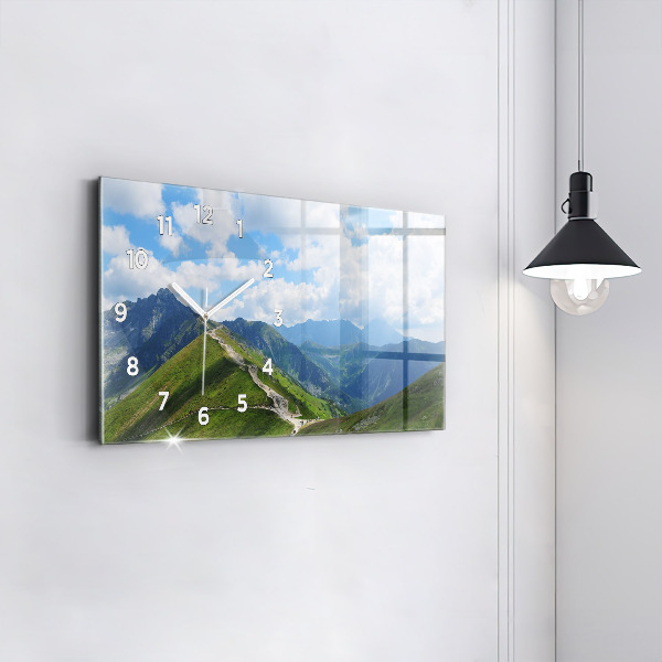 Ceas orizontale de perete din sticlă Kasprowy Wierch Zakopane