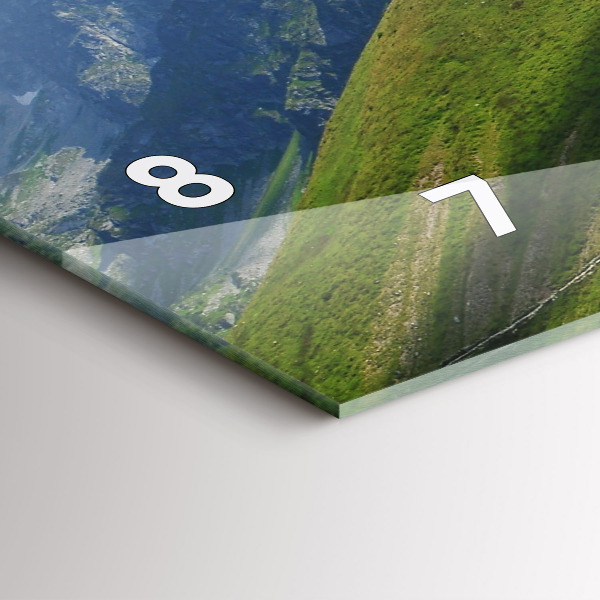 Ceas orizontale de perete din sticlă Kasprowy Wierch Zakopane