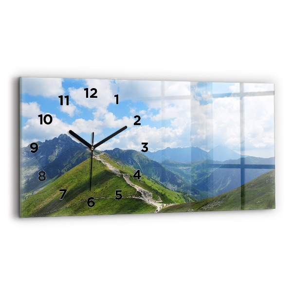 Ceas orizontale de perete din sticlă Kasprowy Wierch Zakopane