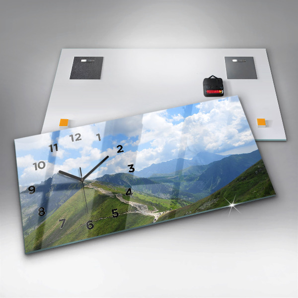 Ceas orizontale de perete din sticlă Kasprowy Wierch Zakopane