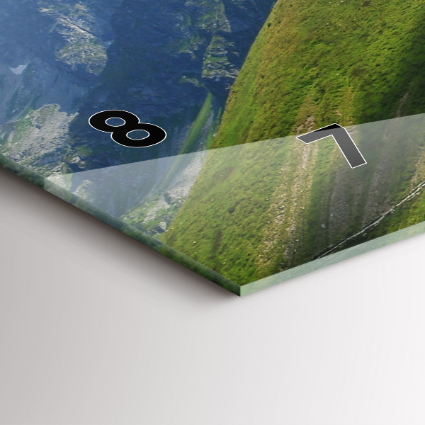 Ceas orizontale de perete din sticlă Kasprowy Wierch Zakopane