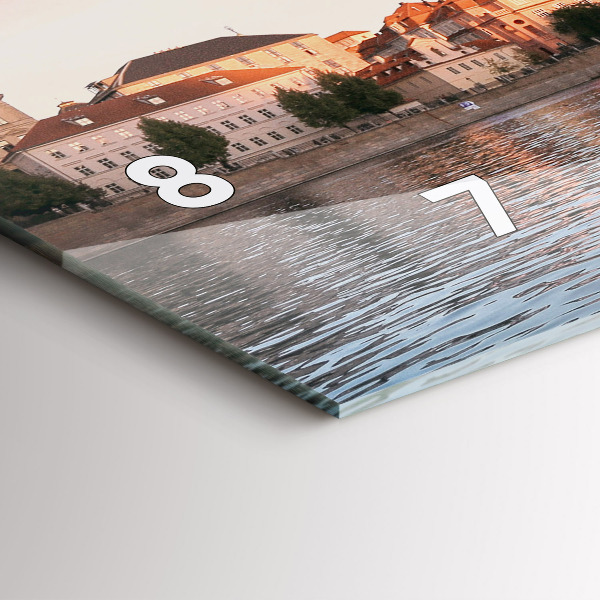 Ceas orizontale de perete din sticlă Podul Carol din Praga