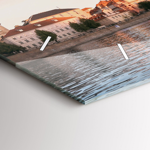 Ceas orizontale de perete din sticlă Podul Carol din Praga