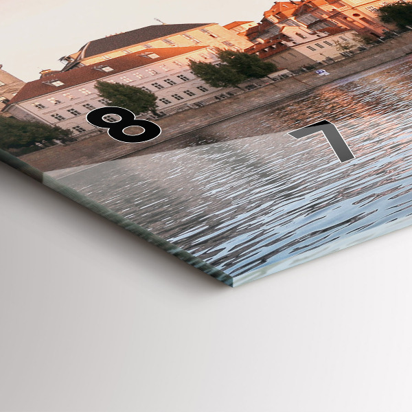 Ceas orizontale de perete din sticlă Podul Carol din Praga