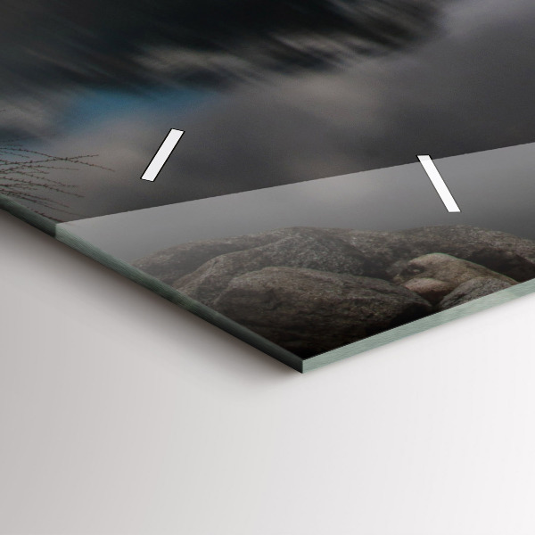 Ceas orizontale de perete din sticlă Înaltul Tatra din Slovacia