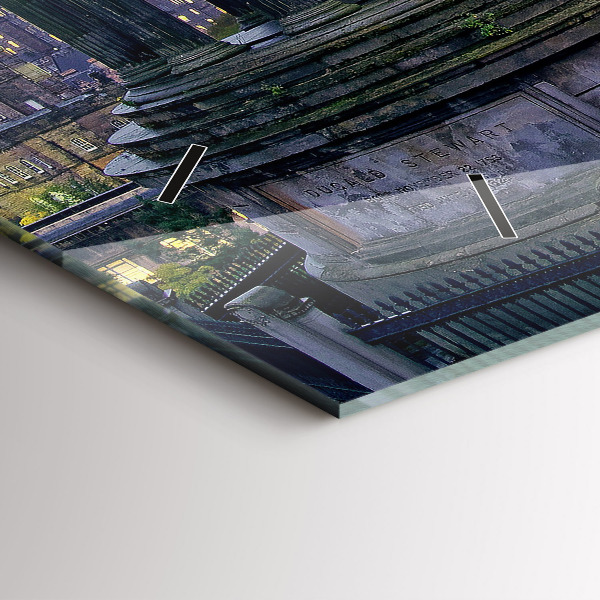 Ceas orizontale de perete din sticlă Edinburgh de la Calton Hill