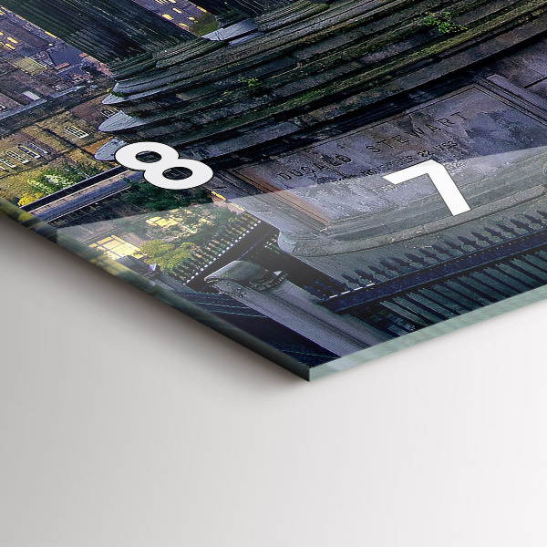 Ceas orizontale de perete din sticlă Edinburgh de la Calton Hill