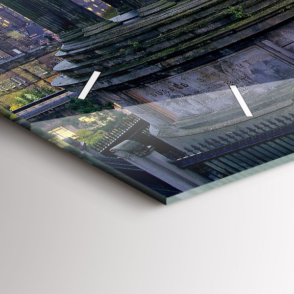 Ceas orizontale de perete din sticlă Edinburgh de la Calton Hill