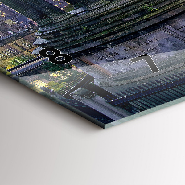 Ceas orizontale de perete din sticlă Edinburgh de la Calton Hill