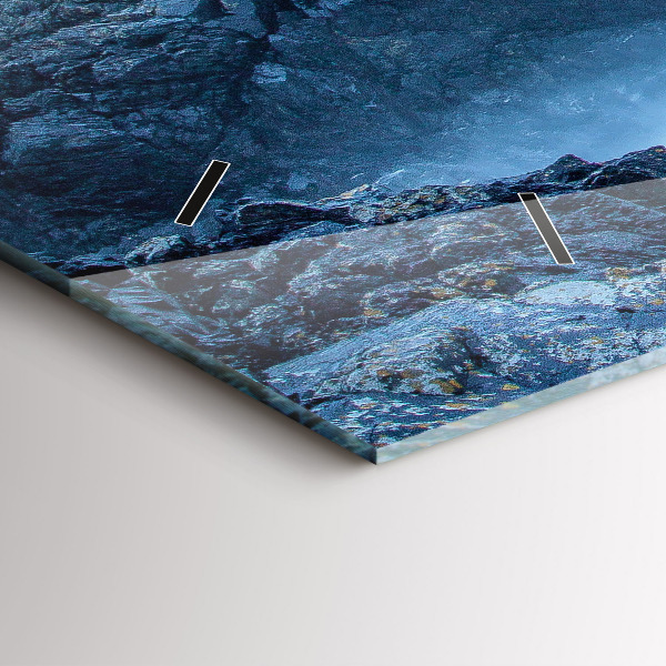 Ceas orizontale de perete din sticlă Far