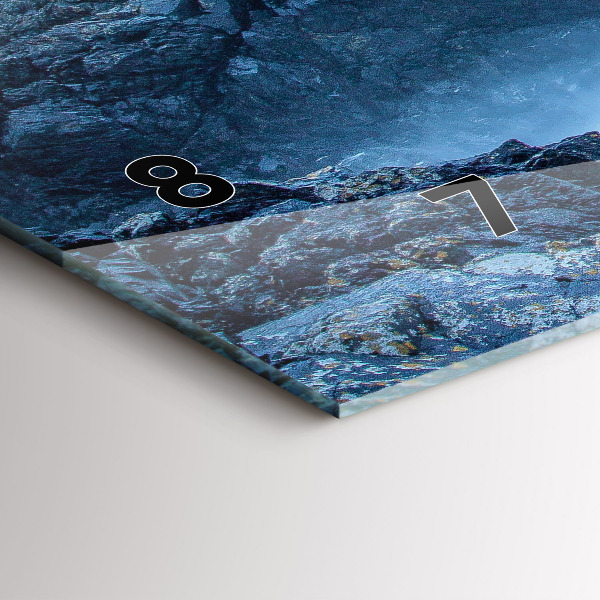 Ceas orizontale de perete din sticlă Far