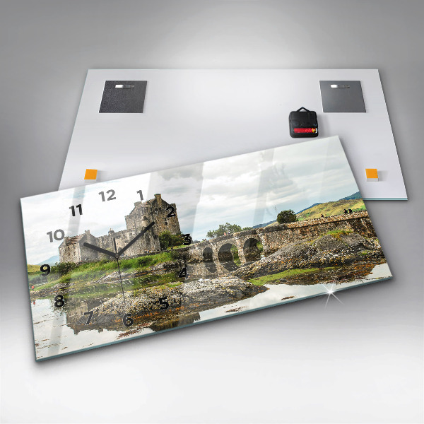 Ceas orizontale de perete din sticlă Castelul Eilean Donan, Scoția