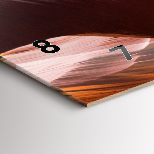 Ceas orizontale de perete din sticlă Canionul Antilopei