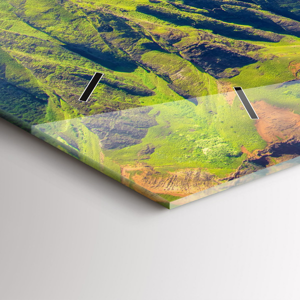 Ceas orizontale de perete din sticlă Marea în Hawaii