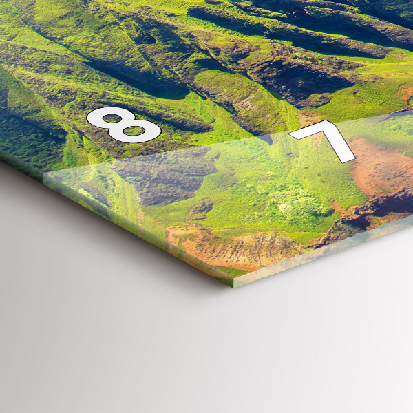 Ceas orizontale de perete din sticlă Marea în Hawaii