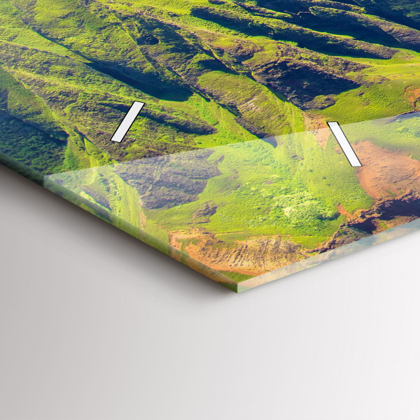 Ceas orizontale de perete din sticlă Marea în Hawaii