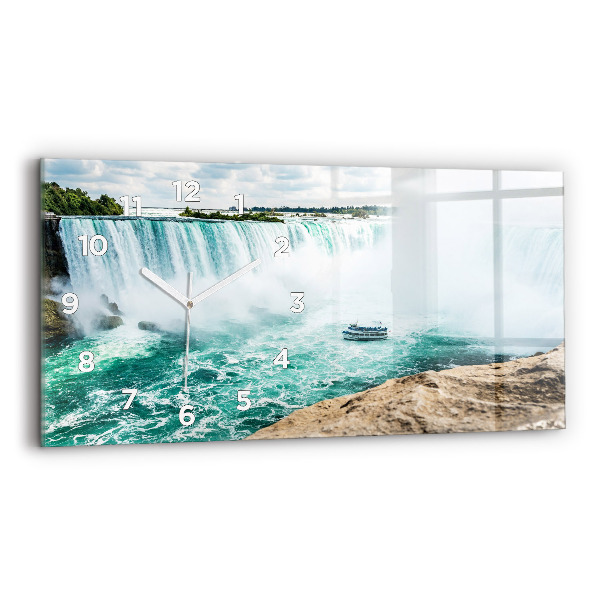 Ceas orizontale de perete din sticlă barca Niagara