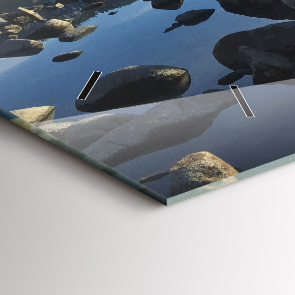 Ceas orizontale de perete din sticlă Vedere la mare