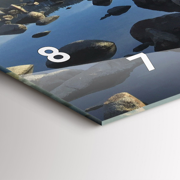 Ceas orizontale de perete din sticlă Vedere la mare