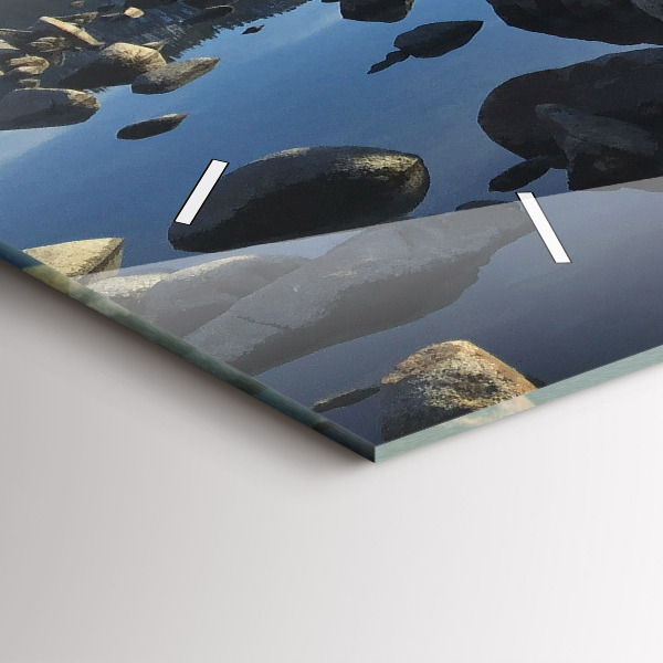 Ceas orizontale de perete din sticlă Vedere la mare