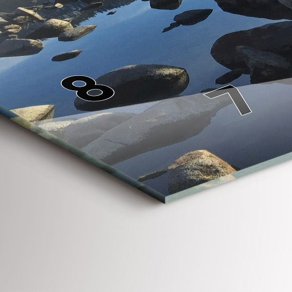 Ceas orizontale de perete din sticlă Vedere la mare