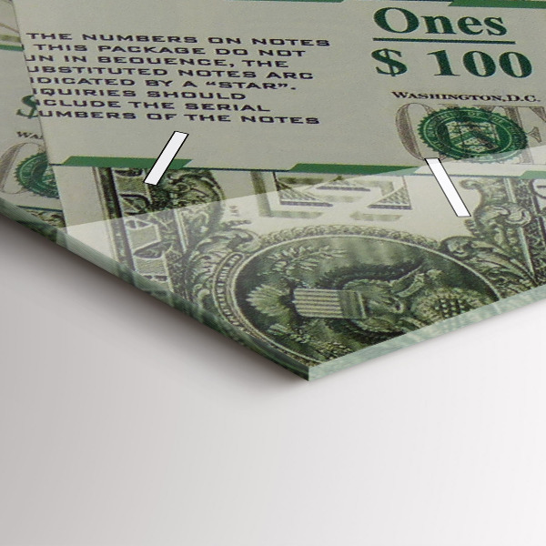 Ceas orizontale de perete din sticlă 1 dolar american