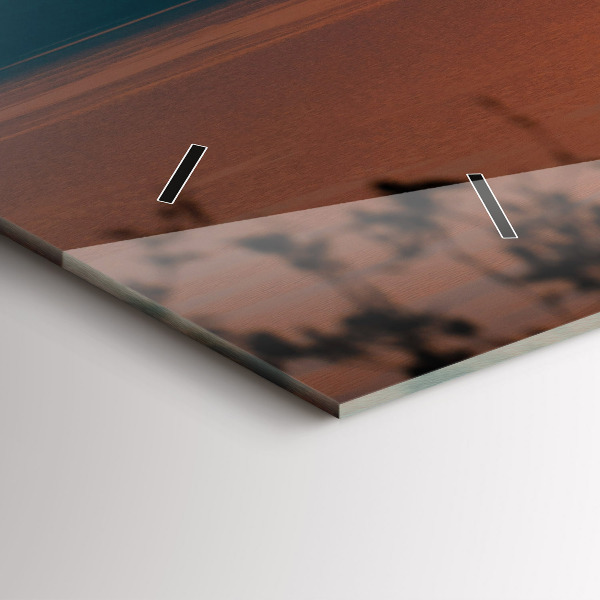 Ceas orizontale de perete din sticlă Lacul Balaton seara